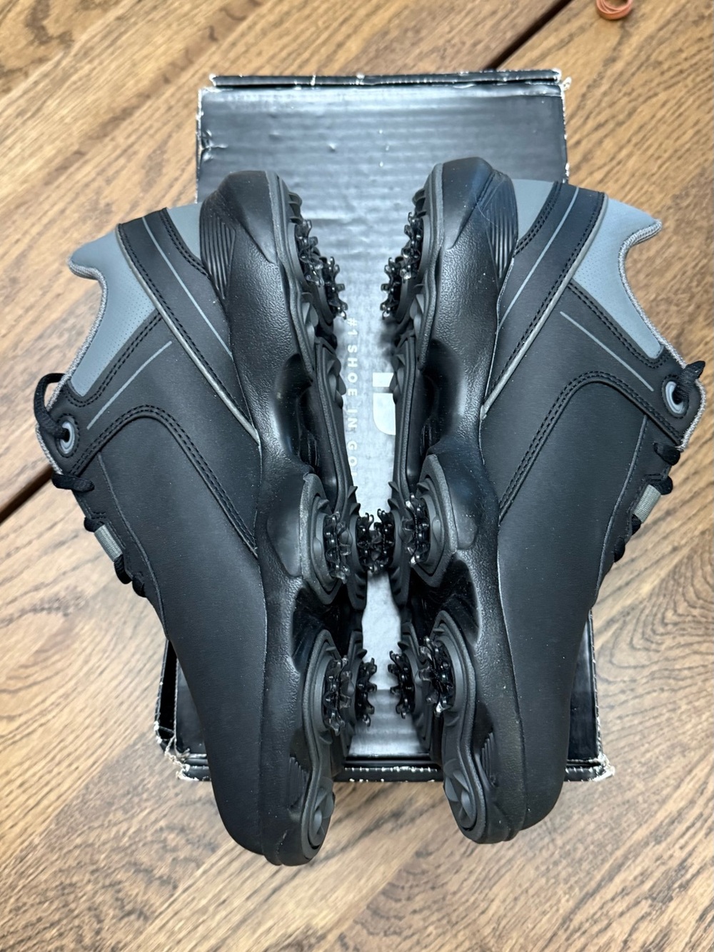 FootJoy FJ Sport LT Men's 8 Med. Black Leather Spike Golf Shoe 58085 - Picture 3 of 6